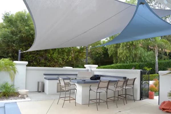 Backyard shade sail install Phoenix metro